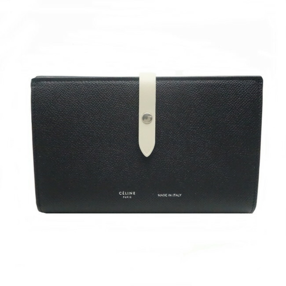 Celine Multi Function Wallet Black Beige Calfskin… - image 1